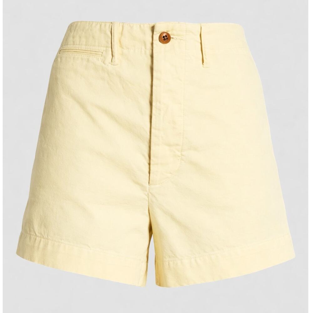 *NEW RE/DONE 90s Trouser High Rise Buttercream Cotton Shorts Womens 29
